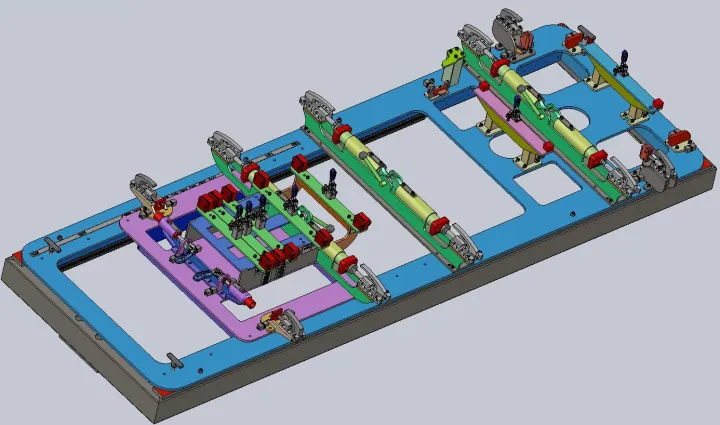 Projeto 3D em CAD de gabarito de solda